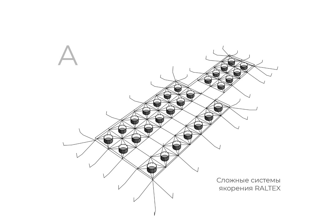 Сложная система якорения A